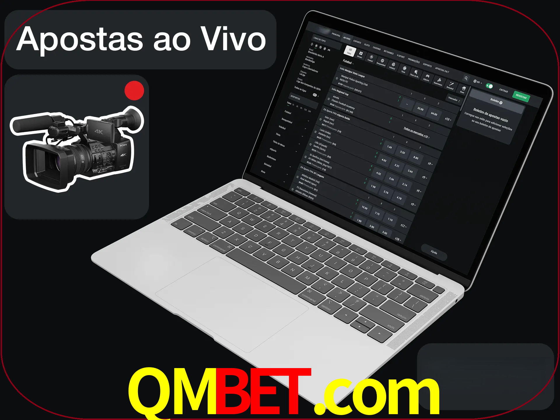 Aposte em formato ao vivo em nosso site.